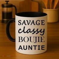 Savage Classy Bougie Auntie Funny Aunt Coffee Mug thumb 4