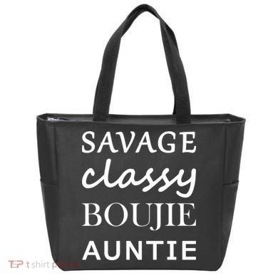 Savage Classy Bougie Auntie Funny Aunt Tote Bag