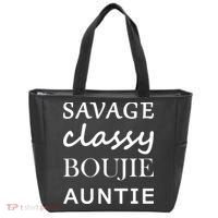 Savage Classy Bougie Auntie Funny Aunt Tote Bag thumb 0