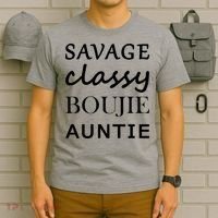 Savage Classy Bougie Auntie Funny Aunt T-Shirt thumb 6