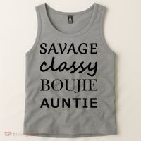 Savage Classy Bougie Auntie Funny Aunt Tank Top thumb 2