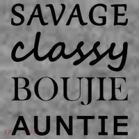 Savage Classy Bougie Auntie Funny Aunt Kids Hoodie thumb 5