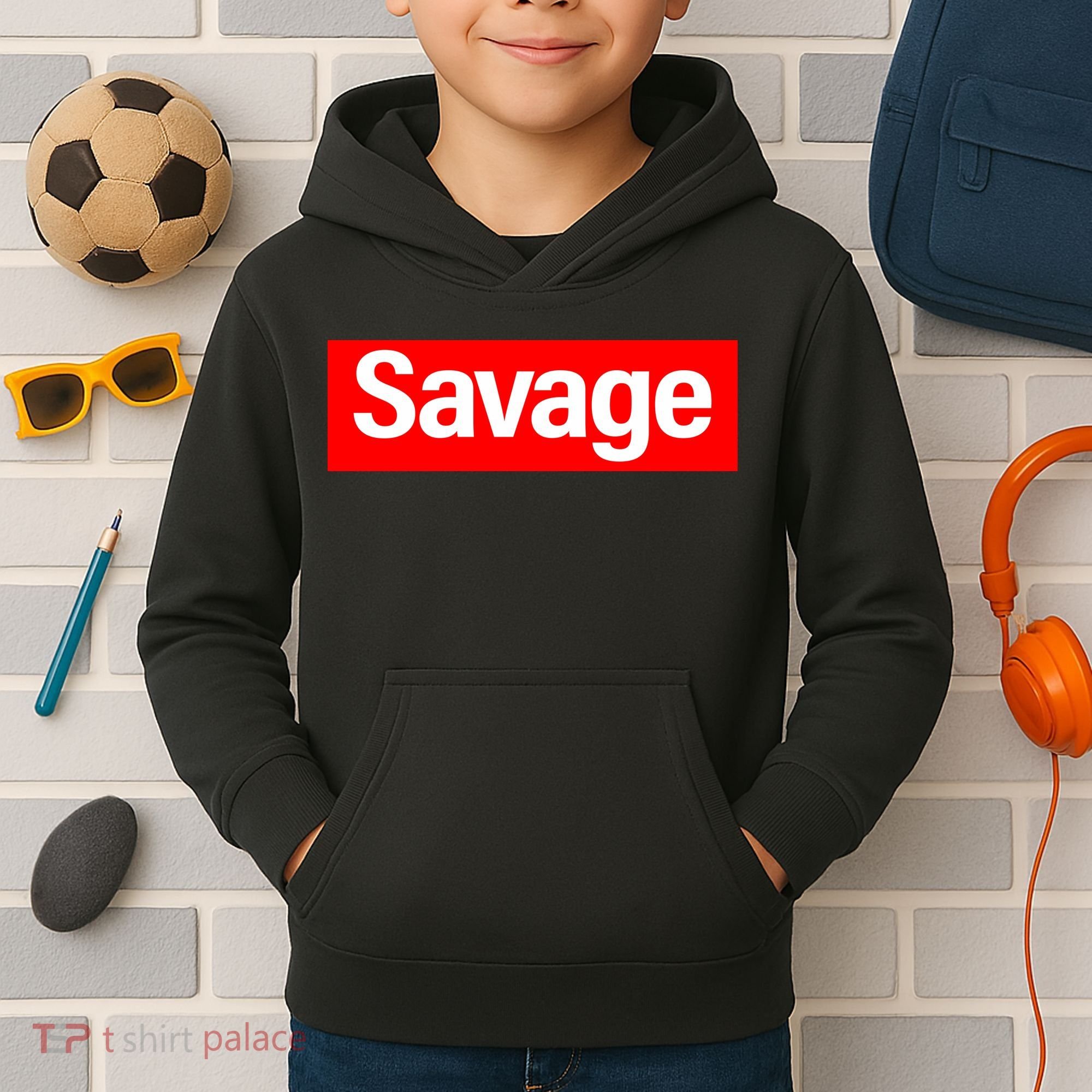 Savage Logo Kids Hoodie