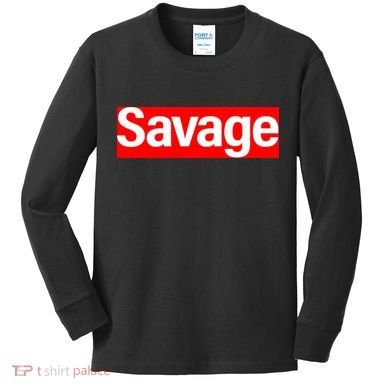Savage Logo Kids Long Sleeve Shirt