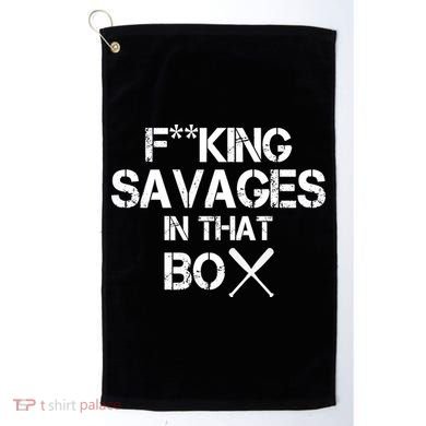 Savages In That Box Golf Towel