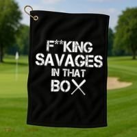 Savages In That Box Golf Towel thumb 1