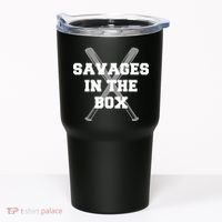 Savages In The Box Baseball Bats Tumbler thumb 0