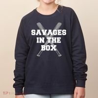 Savages In The Box Baseball Bats Women's Sweatshirt thumb 0