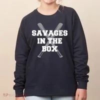Savages In The Box Baseball Bats Women's Sweatshirt thumb 0