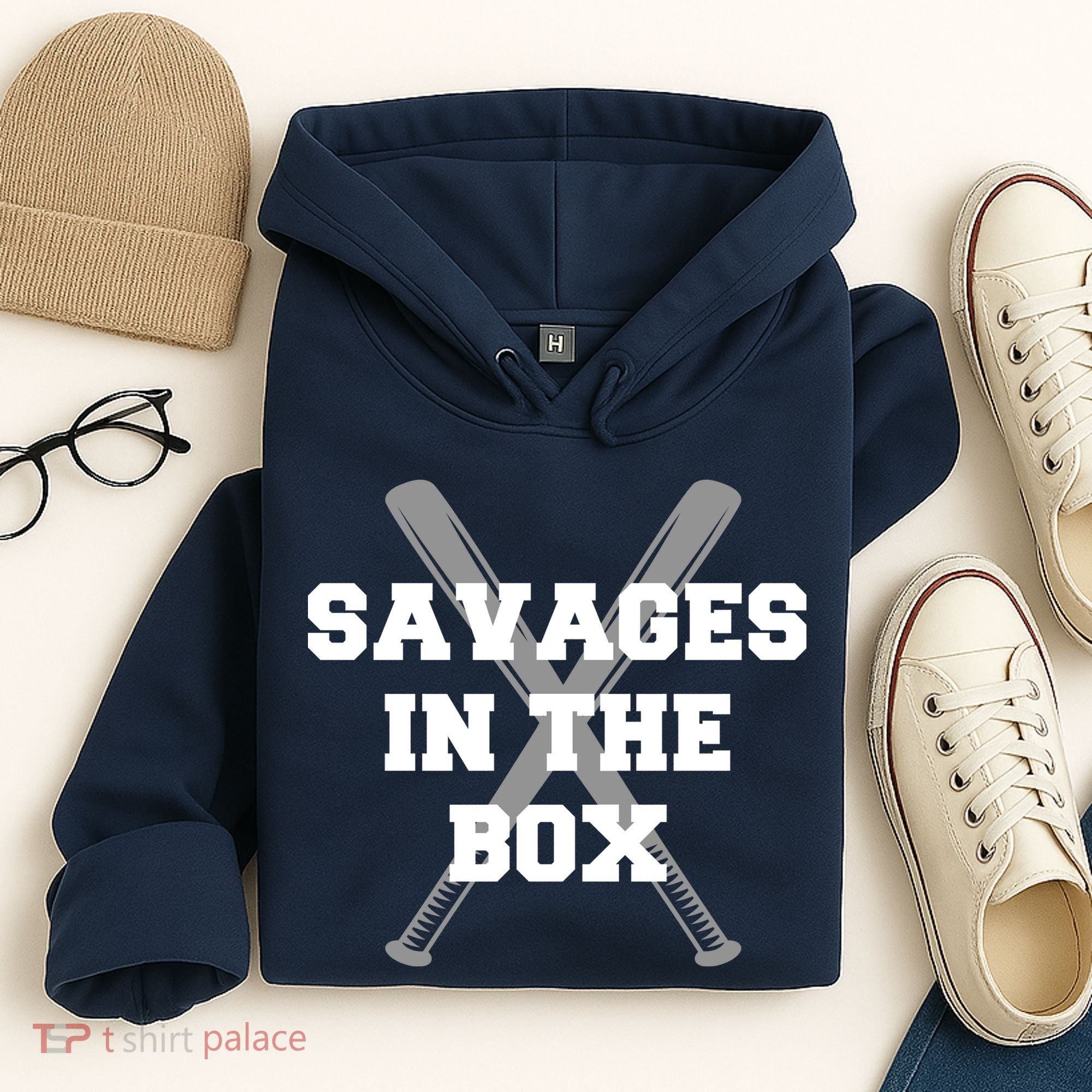 Savages In The Box Baseball Bats Hoodie