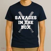 Savages In The Box Baseball Bats T-Shirt thumb 3