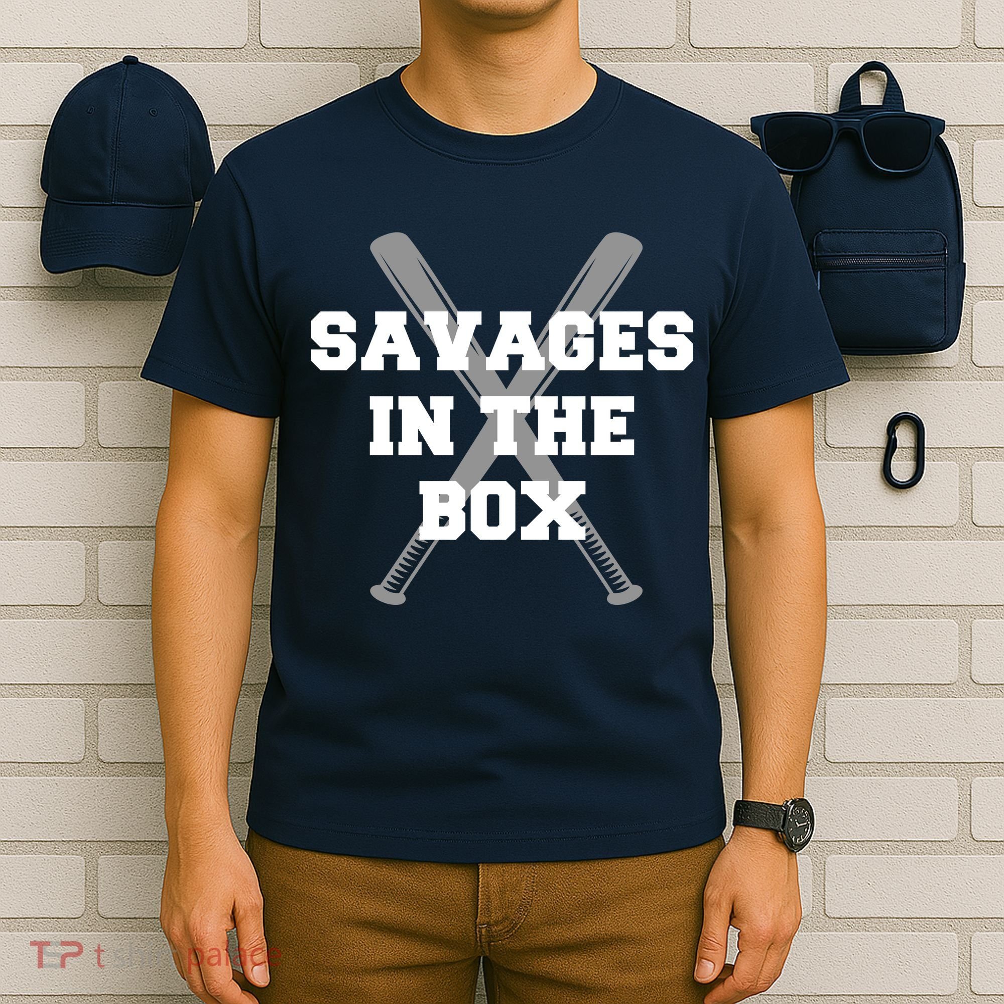 Savages In The Box Baseball Bats T-Shirt