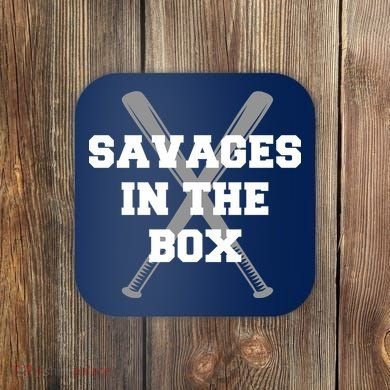Savages In The Box Baseball Bats Coaster