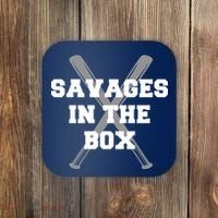 Savages In The Box Baseball Bats Coaster thumb 0