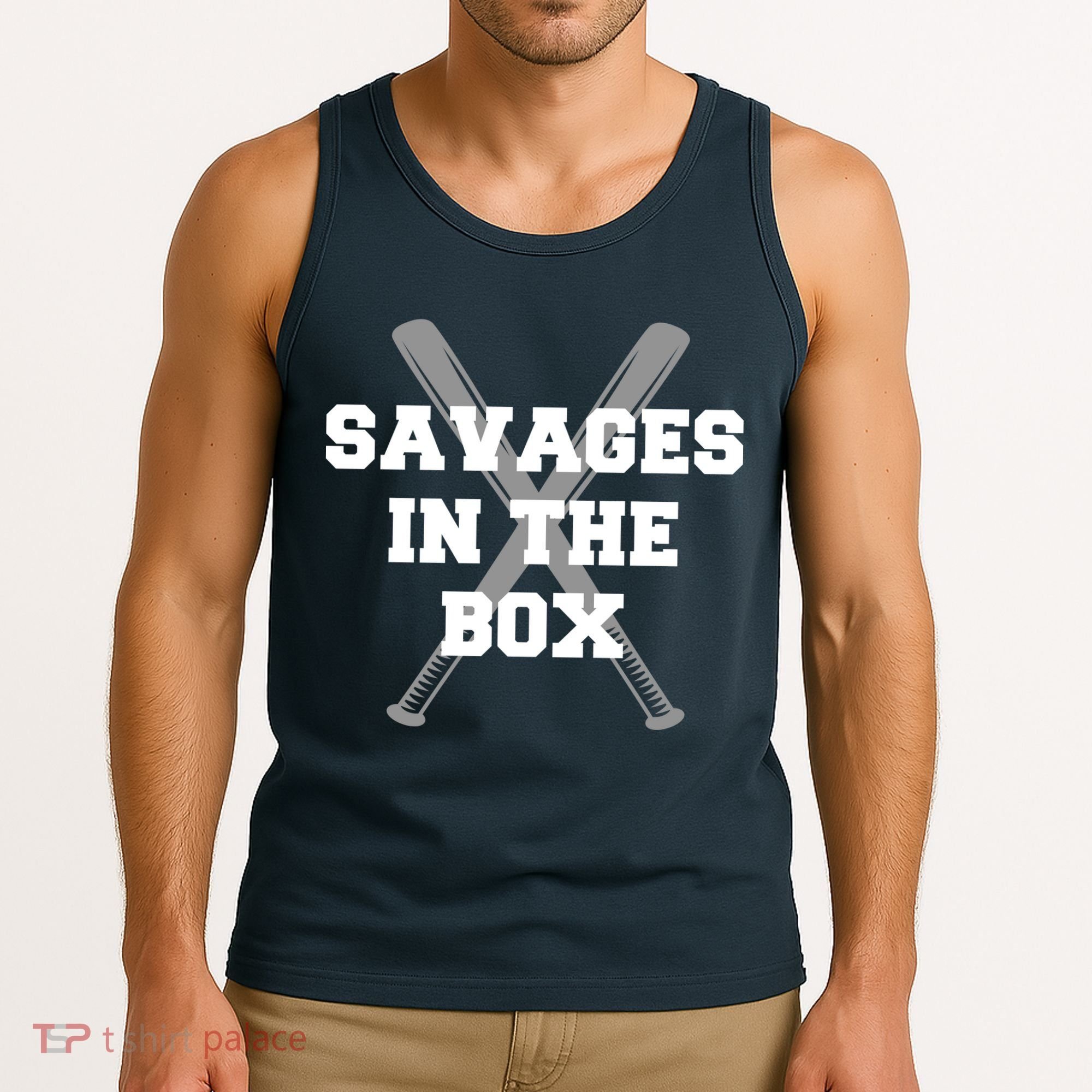 Savages In The Box Baseball Bats Tank Top