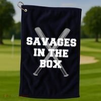 Savages In The Box Baseball Bats Golf Towel thumb 1