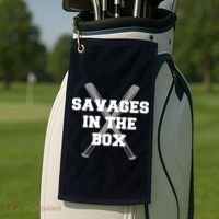 Savages In The Box Baseball Bats Golf Towel thumb 2