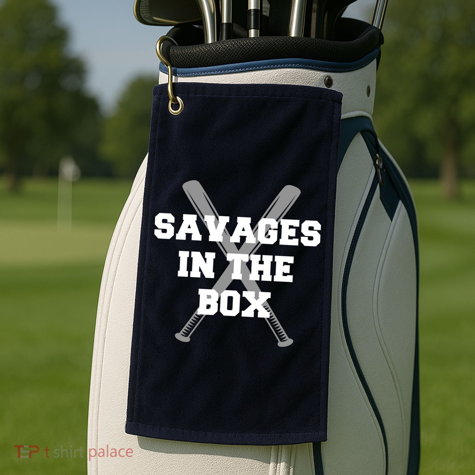 Savages In The Box Baseball Bats Golf Towel
