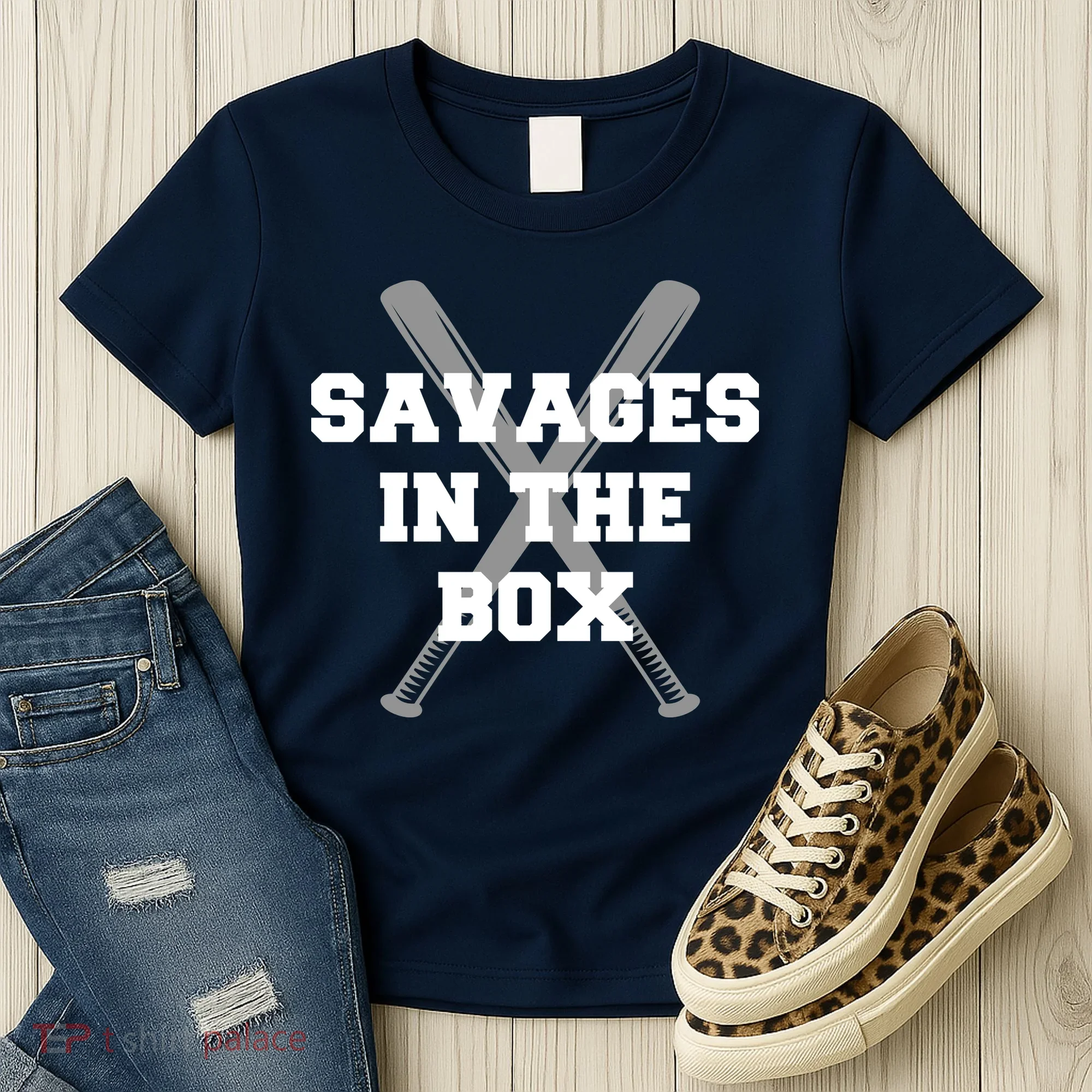 Savages In The Box Baseball Bats Women's T-Shirt