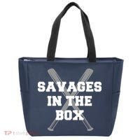Savages In The Box Baseball Bats Tote Bag thumb 0