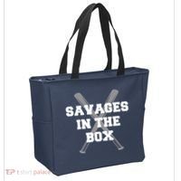 Savages In The Box Baseball Bats Tote Bag thumb 2