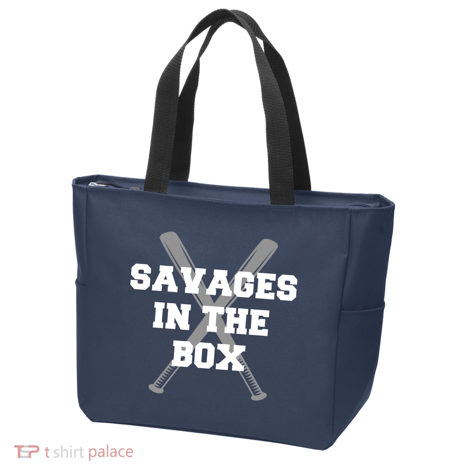 Savages In The Box Baseball Bats Tote Bag