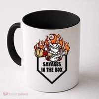 Savages In The Box Baseball Graphic Coffee Mug thumb 0