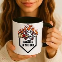 Savages In The Box Baseball Graphic Coffee Mug thumb 3