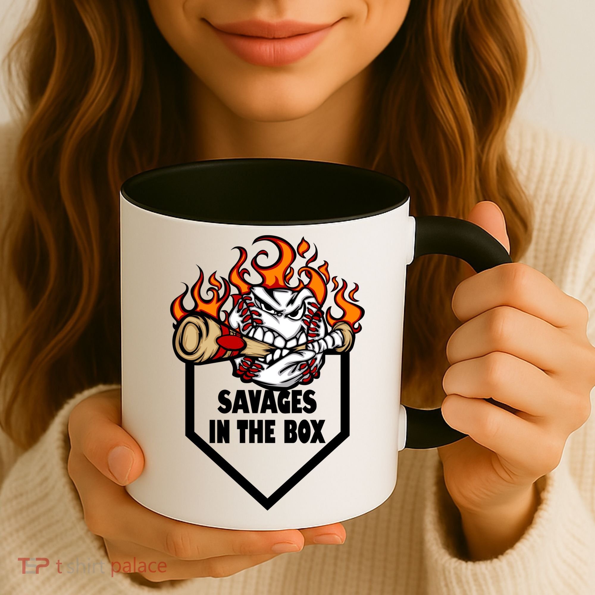 Savages In The Box Baseball Graphic Coffee Mug