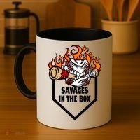 Savages In The Box Baseball Graphic Coffee Mug thumb 4