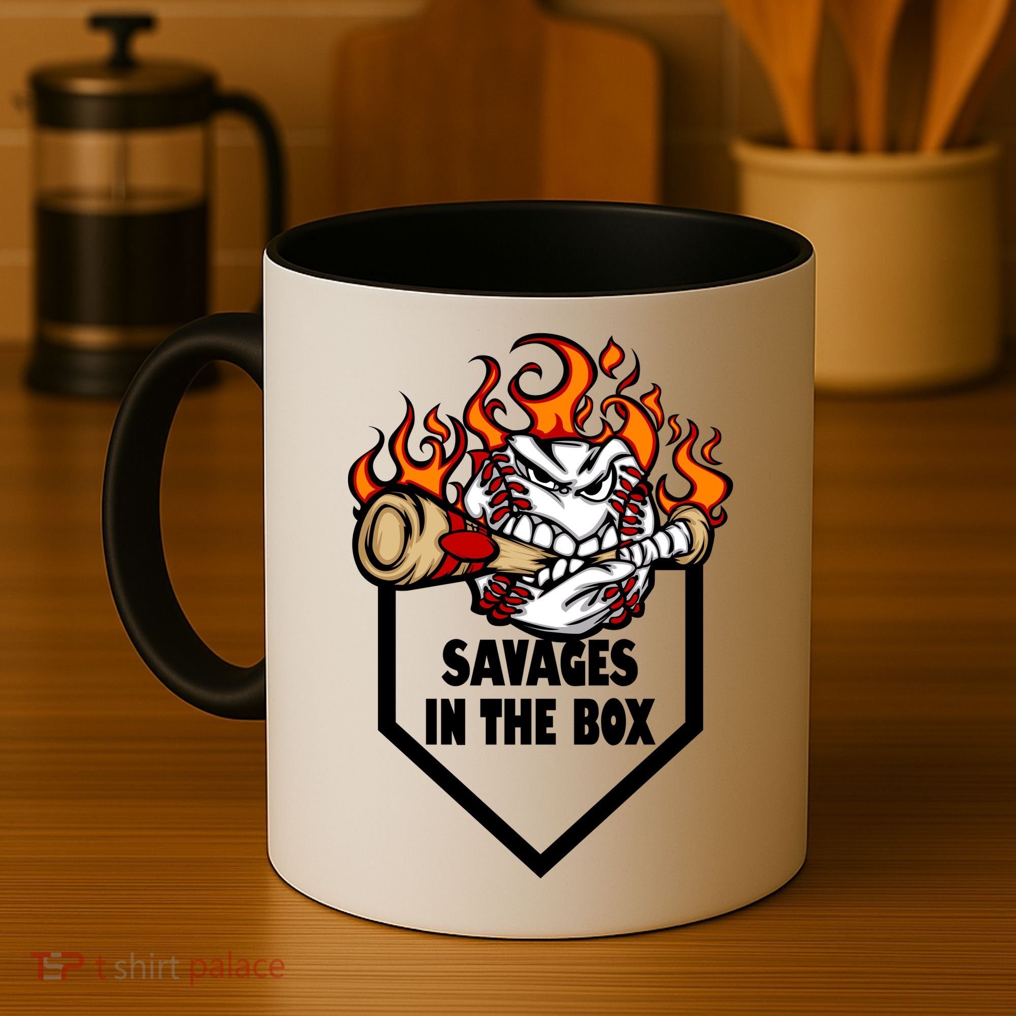 Savages In The Box Baseball Graphic Coffee Mug