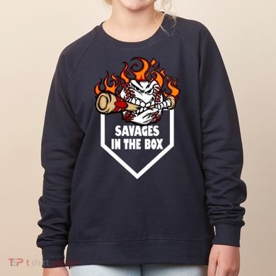 Savages In The Box Baseball Graphic Women's Sweatshirt