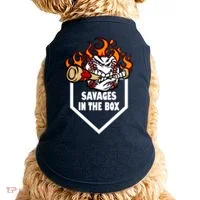 Savages In The Box Baseball Graphic Doggie Tank thumb 0