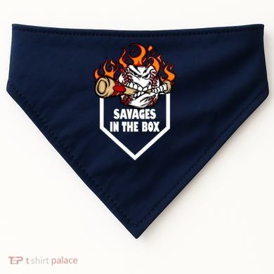 Savages In The Box Baseball Graphic USA-Made Doggie Bandana
