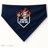 Savages In The Box Baseball Graphic USA-Made Doggie Bandana thumb 0