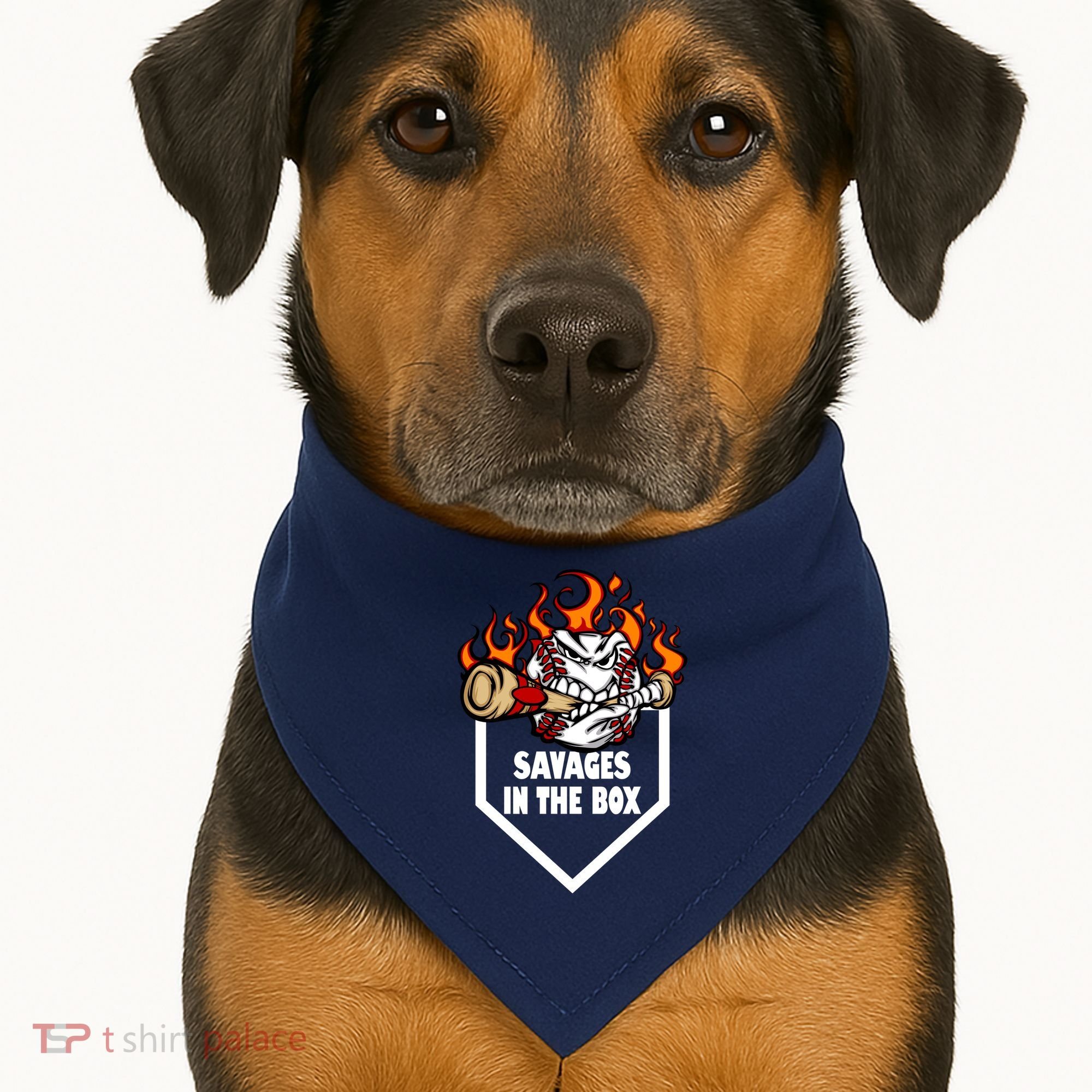 Savages In The Box Baseball Graphic USA-Made Doggie Bandana
