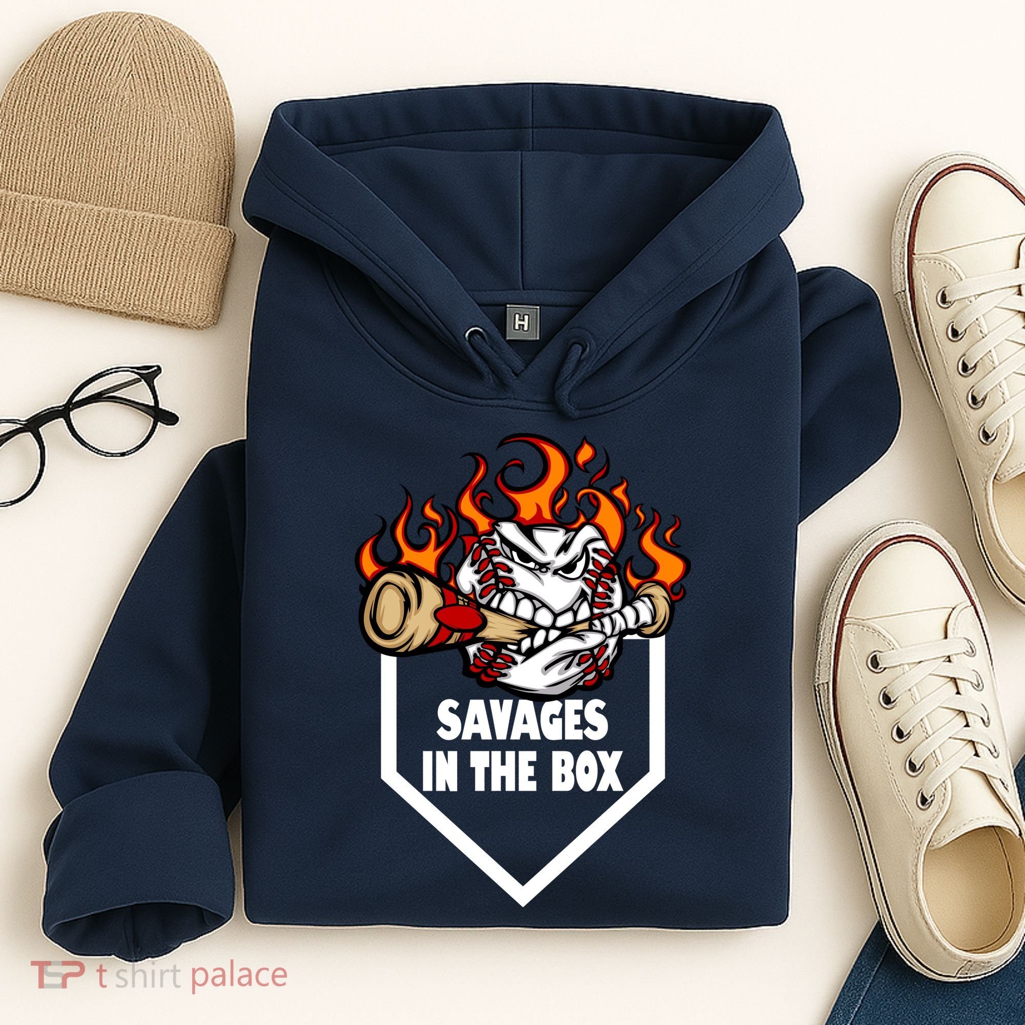 Savages In The Box Baseball Graphic Hoodie