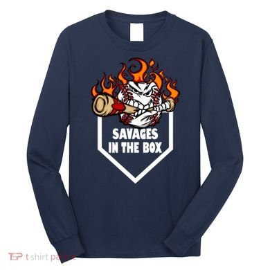 Savages In The Box Baseball Graphic Long Sleeve Shirt