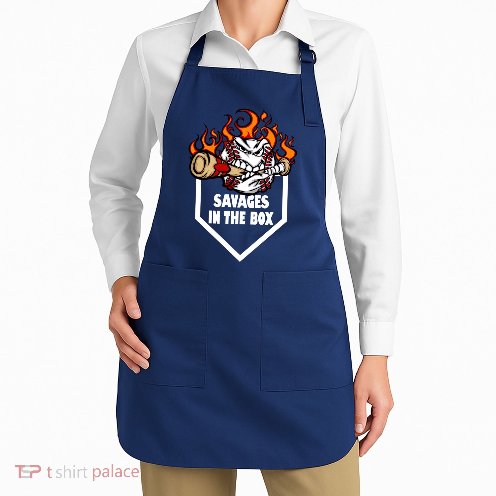 Savages In The Box Baseball Graphic Apron