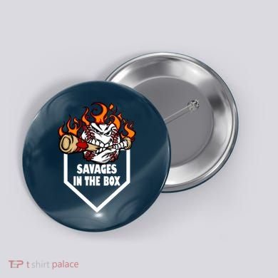 Savages In The Box Baseball Graphic Button