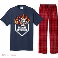Savages In The Box Baseball Graphic Pajama Set thumb 0