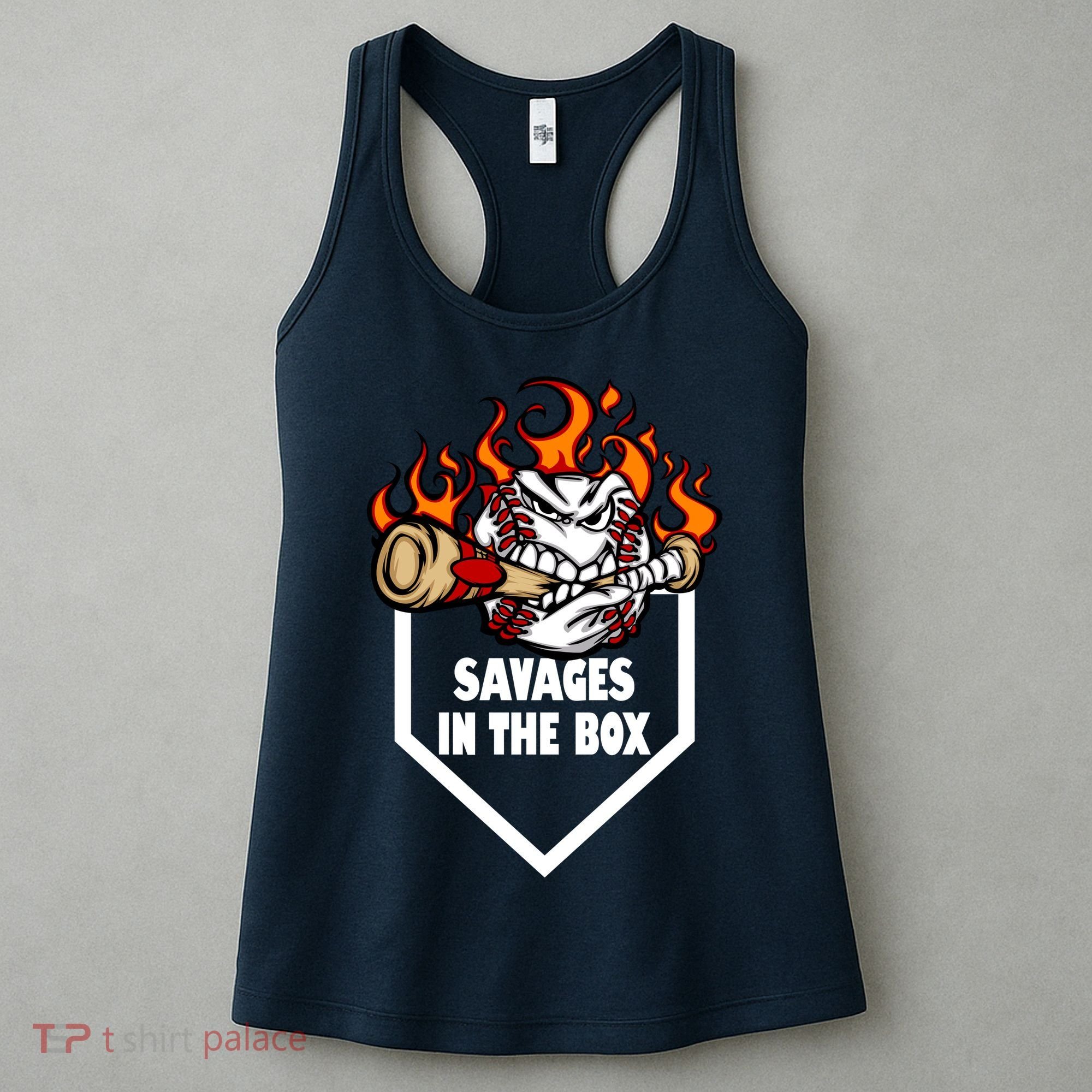 Savages In The Box Baseball Graphic Women's Tank Top