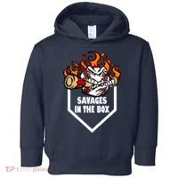 Savages In The Box Baseball Graphic Toddler Hoodie thumb 0