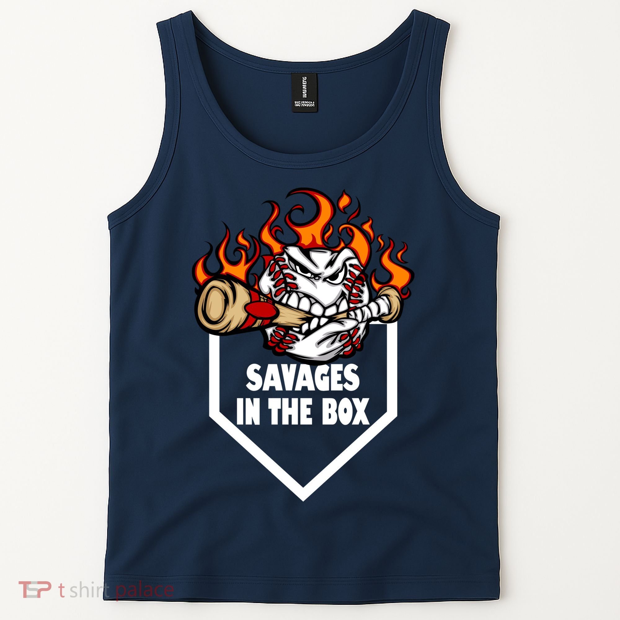Savages In The Box Baseball Graphic Tank Top