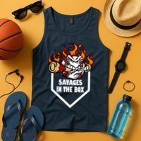 Savages In The Box Baseball Graphic Tank Top thumb 4