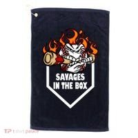 Savages In The Box Baseball Graphic Golf Towel thumb 0
