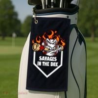 Savages In The Box Baseball Graphic Golf Towel thumb 2