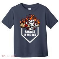 Savages In The Box Baseball Graphic Toddler T-Shirt thumb 0