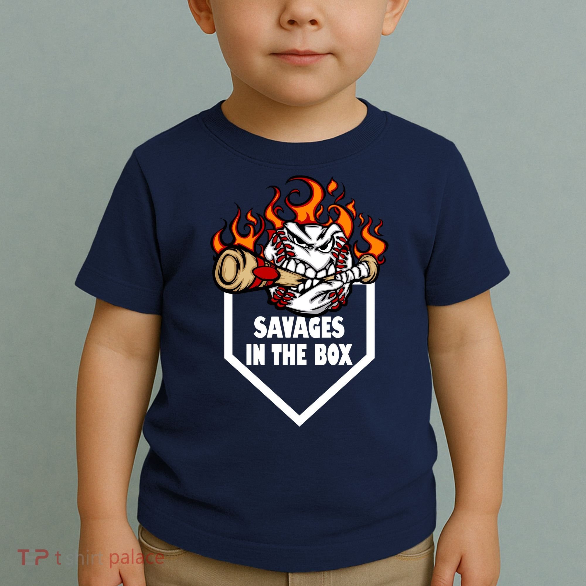 Savages In The Box Baseball Graphic Toddler T-Shirt