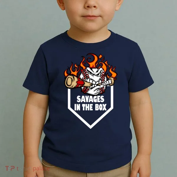 Savages In The Box Baseball Graphic Toddler T-Shirt